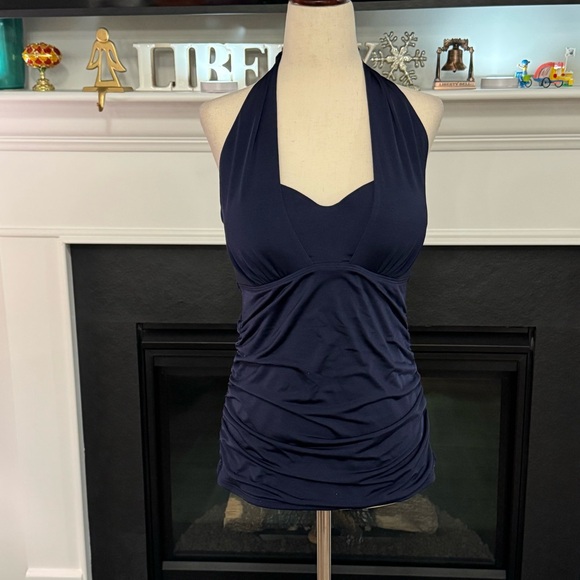 Athleta Other - 💙 Athleta Ruched Halter Tankini Swim Top – 36B/C